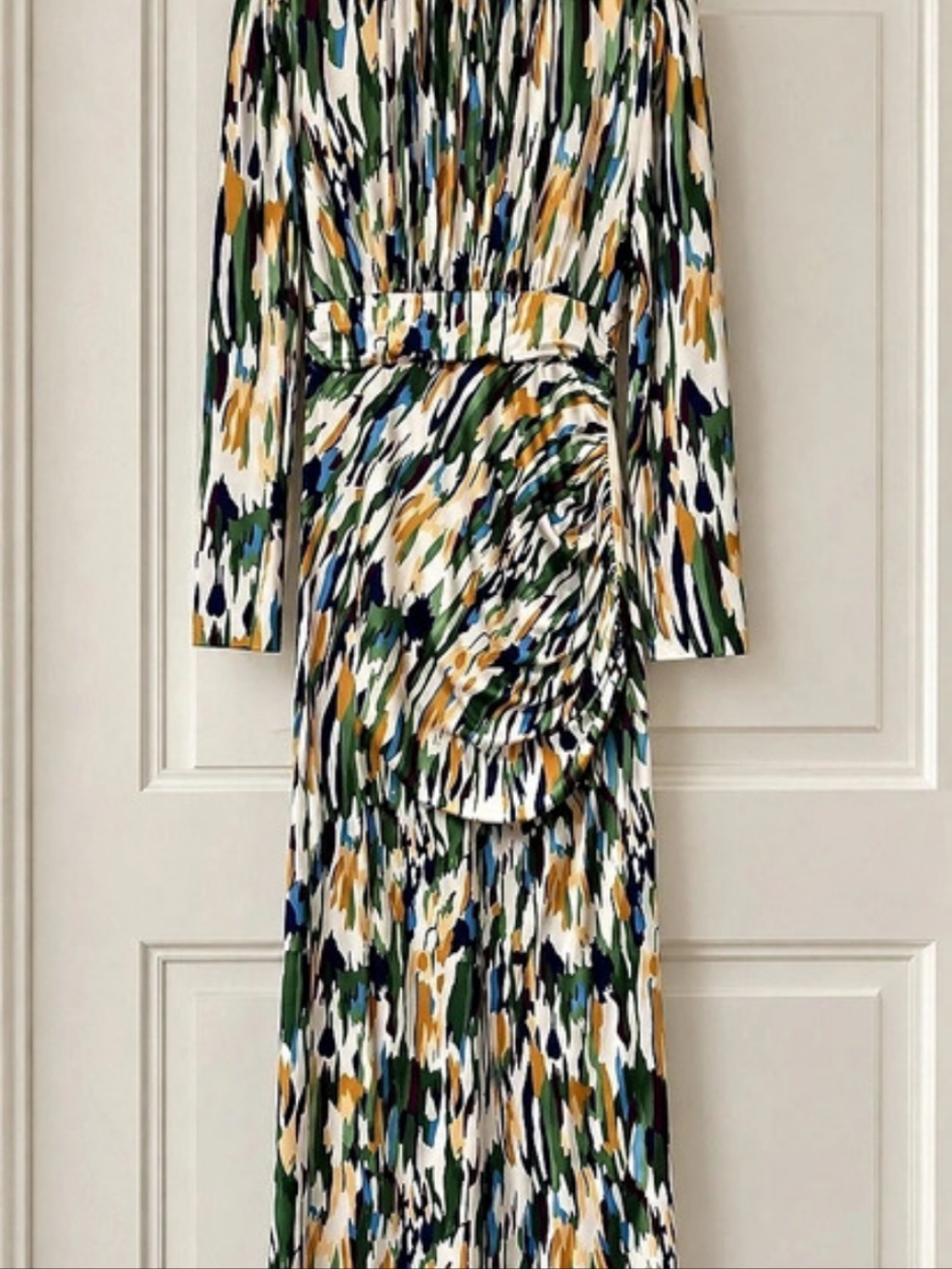 Abstract Print Maxi Dress